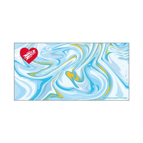 Custom Towel Blue Paint