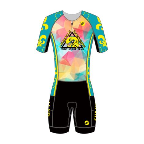 ROCKET RJ Women's Mid-Sleeve 1pc Tri Suit - 8 inch Inseam - LLS