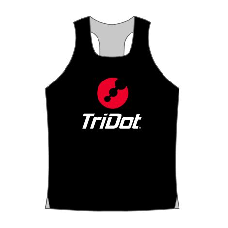 Running Singlet Men NUK Black Tridot