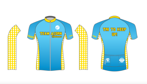 Elite Cycling Jersey Men's Short Sleeve - TEAM TRI TO KEEP UP
