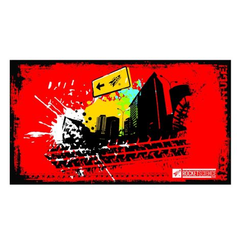Quick-Dry Towel Red City Outline
