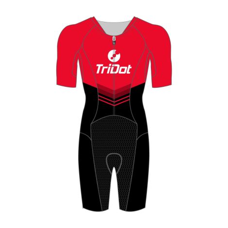  ROCKET Elite Men's 1pc Mid-Sleeve Tri Suit - RED